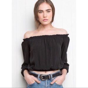 Brandy Melville black off the shoulder top